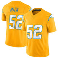 Kooe LA.Chargers #52 Khalil Mack Player Gold Limited Vapor F.U.S.E. Home Game Stitched Jerseys