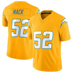 Kooe LA.Chargers #52 Khalil Mack Player Gold Limited Vapor F.U.S.E. Home Game Stitched Jerseys