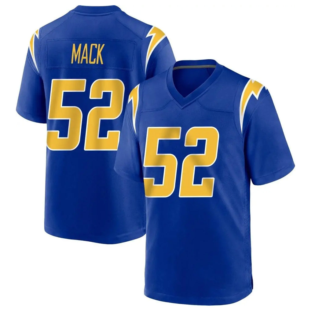 Kooe LA.Chargers #52 Khalil Mack Player Royal Home Game Stitched Jerseys
