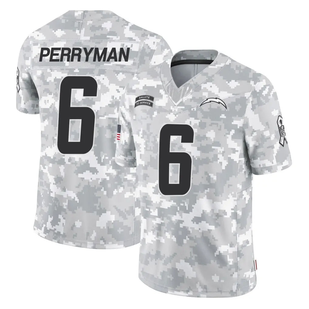 Kooe LA.Chargers #6 Denzel Perryman Player Arctic Camo Salute To Service Limited Game Stitched Jerseys