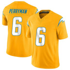 Kooe LA.Chargers #6 Denzel Perryman Player Gold Limited Vapor F.U.S.E. Home Game Stitched Jerseys