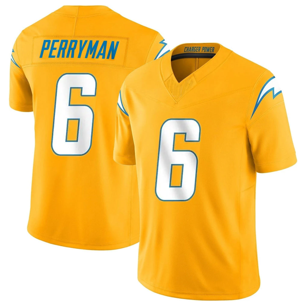 Kooe LA.Chargers #6 Denzel Perryman Player Gold Limited Vapor F.U.S.E. Home Game Stitched Jerseys