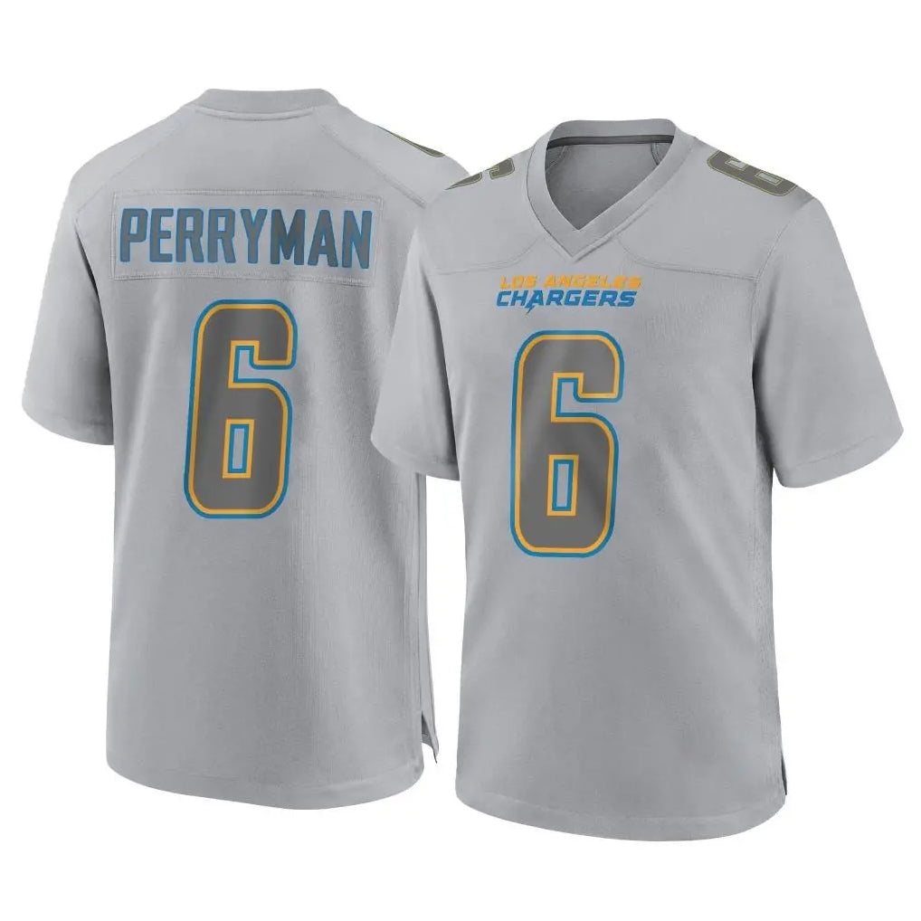 Kooe LA.Chargers #6 Denzel Perryman Player Gray Atmosphere Fashion Home Game Stitched Jerseys