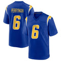 Kooe LA.Chargers #6 Denzel Perryman Player Royal Home Game Stitched Jerseys