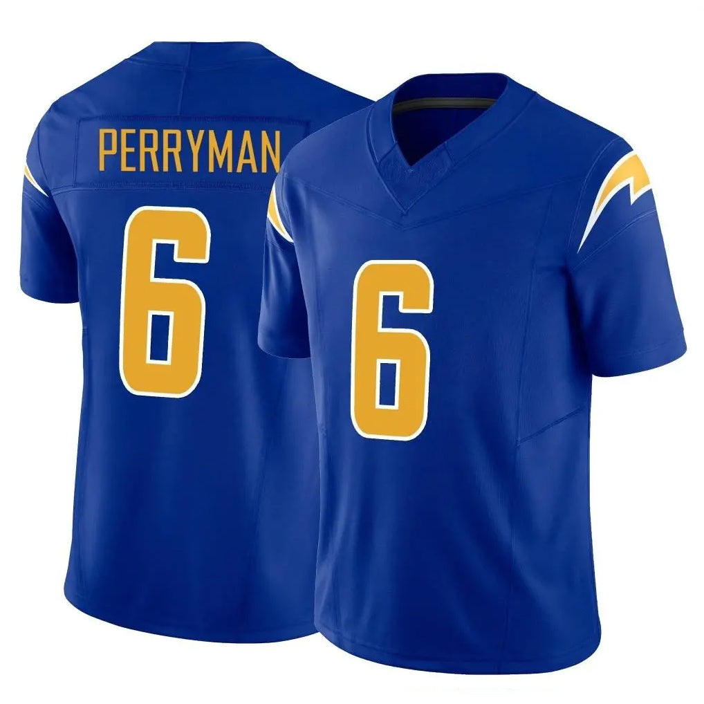 Kooe LA.Chargers #6 Denzel Perryman Player Royal Limited Vapor F.U.S.E. Home Game Stitched Jerseys