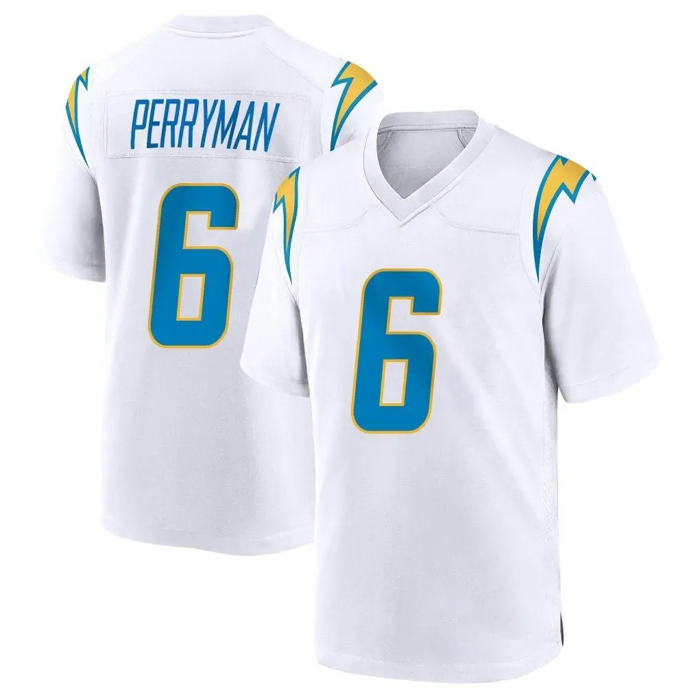 Kooe LA.Chargers #6 Denzel Perryman Player White Home Game Stitched Jerseys