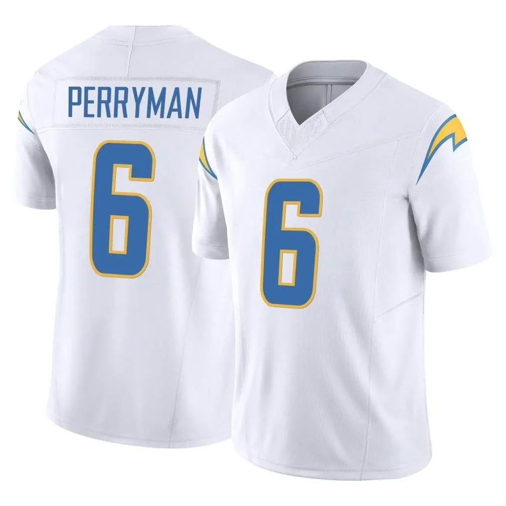 Kooe LA.Chargers #6 Denzel Perryman Player White Limited Vapor F.U.S.E. Home Game Stitched Jerseys
