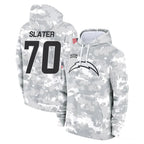 Kooe LA.Chargers #70 Rashawn Slater Player Arctic Camo Salute to Service Hoodies Limited Game Stitched Jerseys