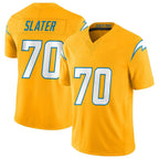 Kooe LA.Chargers #70 Rashawn Slater Player Gold Limited Vapor F.U.S.E. Home Game Stitched Jerseys