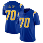 Kooe LA.Chargers #70 Rashawn Slater Player Royal Limited Vapor Home Game Stitched Jerseys