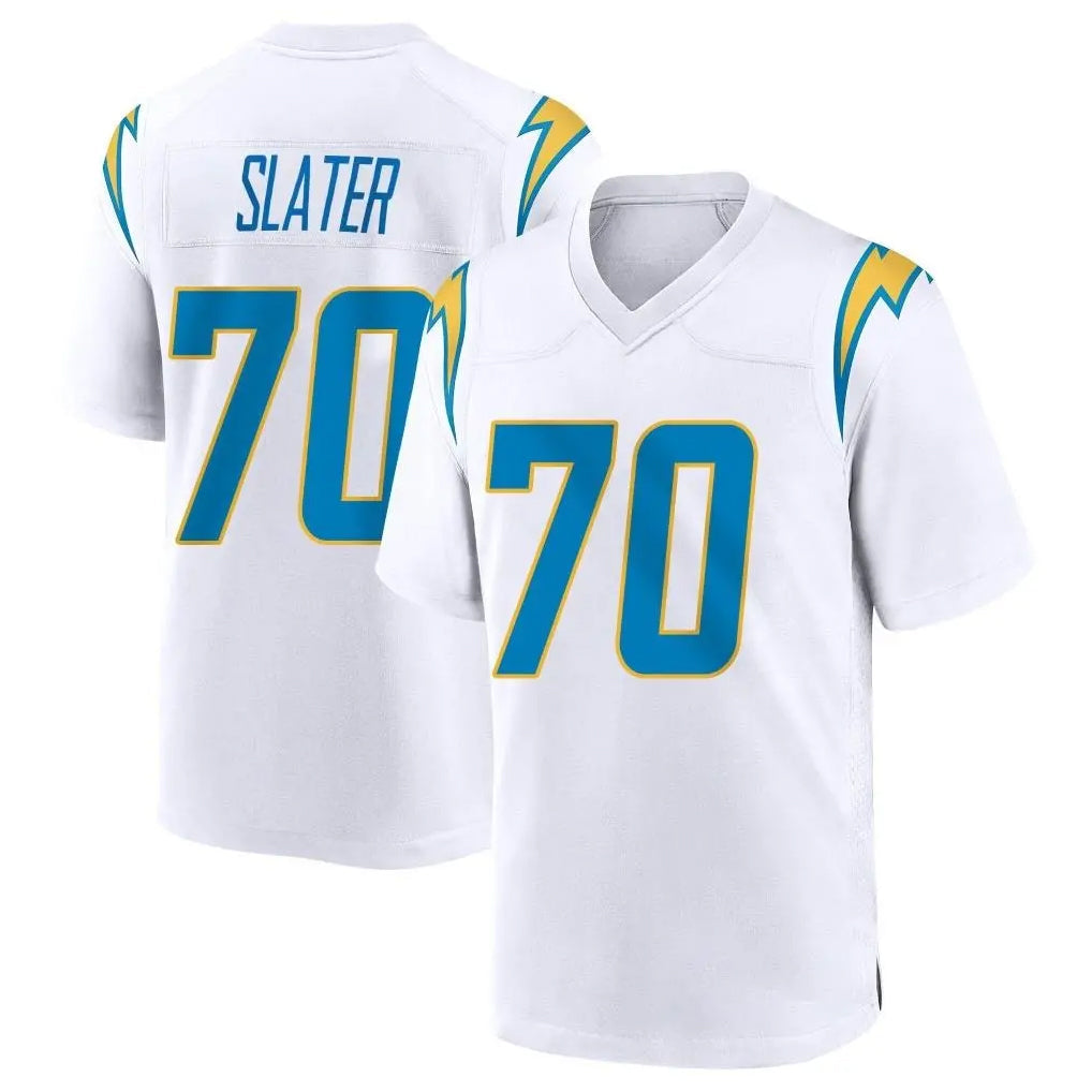 Kooe LA.Chargers #70 Rashawn Slater Player White Home Game Stitched Jerseys