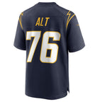 Kooe LA.Chargers #76 Joe Alt Navy 2024 Draft First Round Pick Player Game Jersey American Stitched Jerseys