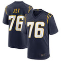 Kooe LA.Chargers #76 Joe Alt Navy 2024 Draft First Round Pick Player Game Jersey American Stitched Jersey