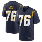 Kooe LA.Chargers #76 Joe Alt Navy 2024 Draft First Round Pick Player Game Jersey American Stitched Jersey