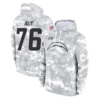 Kooe LA.Chargers #76 Joe Alt Player Arctic Camo Salute to Service Hoodies Limited Game Stitched Jerseys