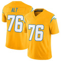 Kooe LA.Chargers #76 Joe Alt Player Gold Limited Vapor F.U.S.E. Home Game Stitched Jerseys