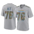 Kooe LA.Chargers #76 Joe Alt Player Gray Atmosphere Fashion Home Game Stitched Jerseys