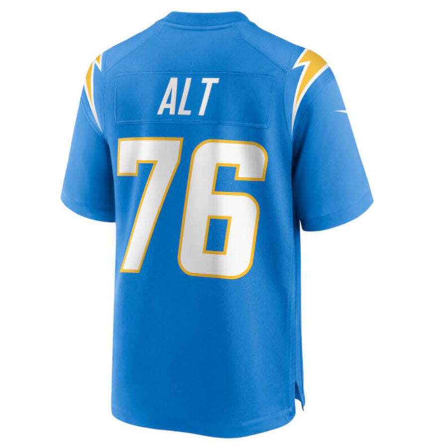Kooe LA.Chargers #76 Joe Alt Powder Blue 2024 Draft First Round Pick Player Game Jersey Stitched Jerseys