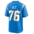 Kooe LA.Chargers #76 Joe Alt Powder Blue 2024 Draft First Round Pick Player Game Jersey Stitched Jerseys