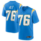KooeLA.Chargers #76 Joe Alt Powder Blue 2024 Draft First Round Pick Player Game Jersey Stitched Jerseys