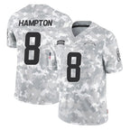Kooe LA.Chargers #8 Omarion Hampton Player Arctic Camo Salute To Service Limited Game Stitched Jerseys