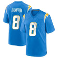 Kooe LA.Chargers #8 Omarion Hampton Player Blue Home Game Stitched Jerseys
