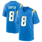 Kooe LA.Chargers #8 Omarion Hampton Player Blue Home Game Stitched Jerseys