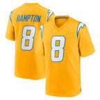 Kooe LA.Chargers #8 Omarion Hampton Player Gold Home Game Stitched Jerseys