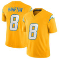 Kooe LA.Chargers #8 Omarion Hampton Player Gold Limited Vapor F.U.S.E. Home Game Stitched Jerseys