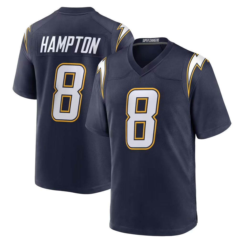 Kooe LA.Chargers #8 Omarion Hampton Player Navy Alternate Home Game Stitched Jerseys