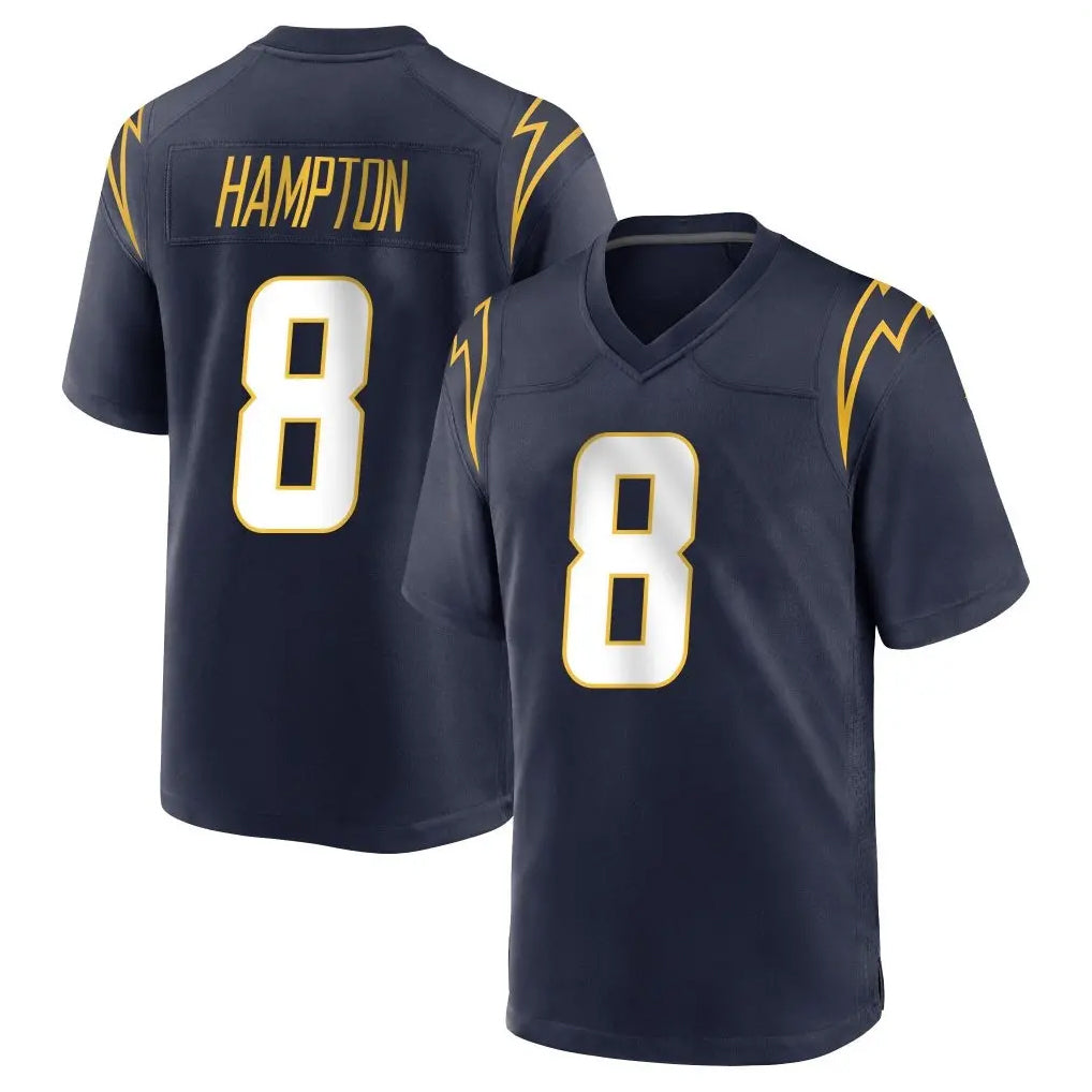 Kooe LA.Chargers #8 Omarion Hampton Player Navy Home Game Stitched Jerseys