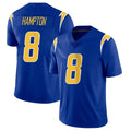 Kooe LA.Chargers #8 Omarion Hampton Player Royal Limited Vapor Home Game Stitched Jerseys