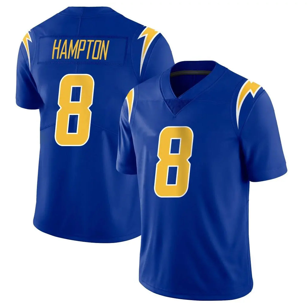 Kooe LA.Chargers #8 Omarion Hampton Player Royal Limited Vapor Home Game Stitched Jerseys