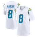 Kooe LA.Chargers #8 Omarion Hampton Player White Home Game Stitched Jerseys