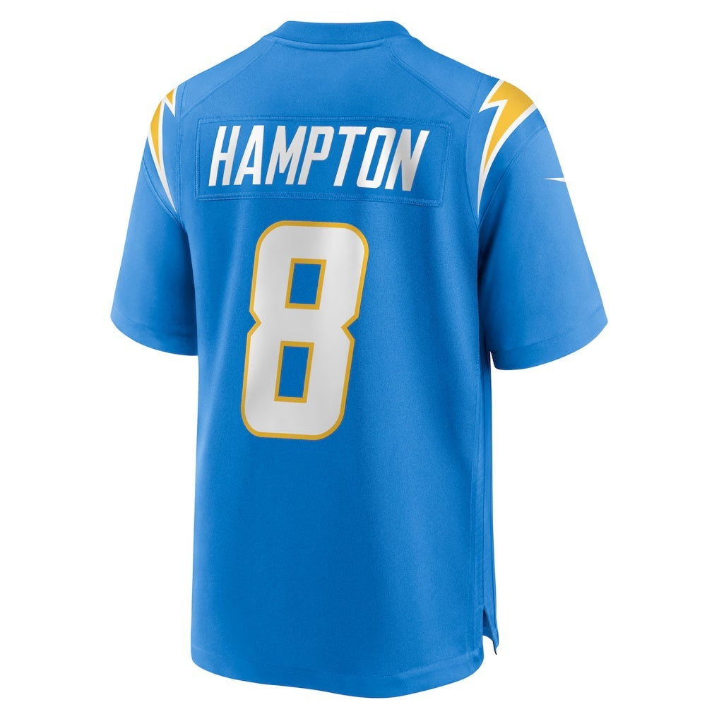 Kooe LA.Chargers #8 Omarion Hampton Powder Blue Team Game Stitched Jerseys