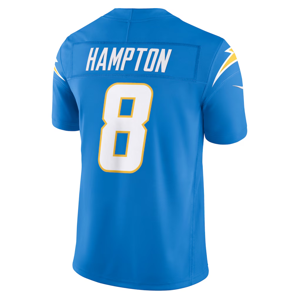 Kooe LA.Chargers #8 Omarion Hampton Powder Blue Team Vapor F.U.S.E. Stitched Limited Jerseys