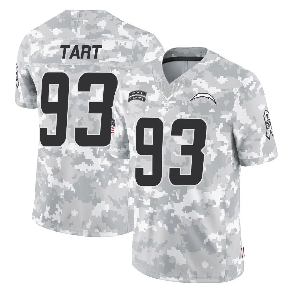 Kooe LA.Chargers #93 Teair Tart Player Arctic Camo Salute To Service Limited Game Stitched Jerseys