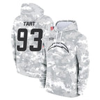 Kooe LA.Chargers #93 Teair Tart Player Arctic Camo Salute to Service Hoodies Limited Game Stitched Jerseys