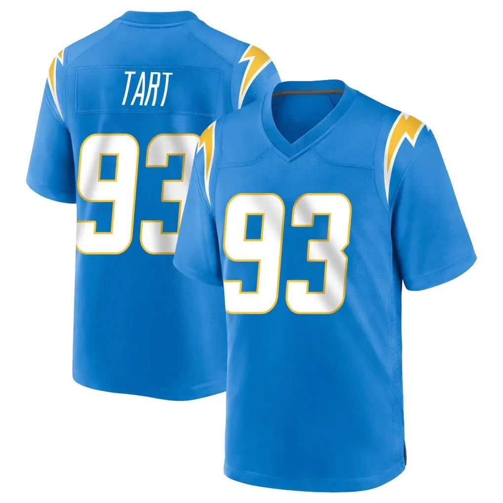 Kooe LA.Chargers #93 Teair Tart Player Blue Home Game Stitched Jerseys