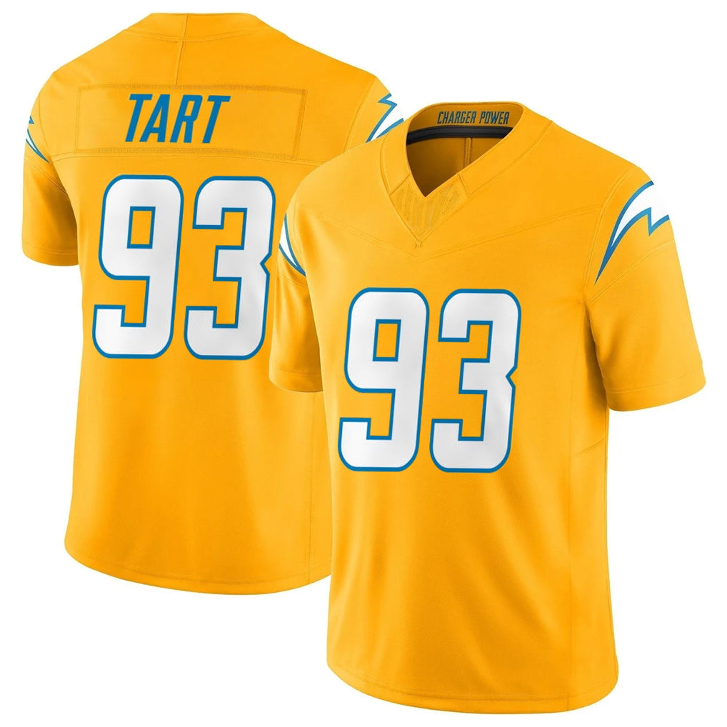 Kooe LA.Chargers #93 Teair Tart Player Gold Limited Vapor F.U.S.E. Home Game Stitched Jerseys