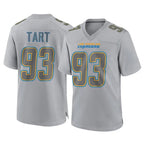 Kooe LA.Chargers #93 Teair Tart Player Gray Atmosphere Fashion Home Game Stitched Jerseys