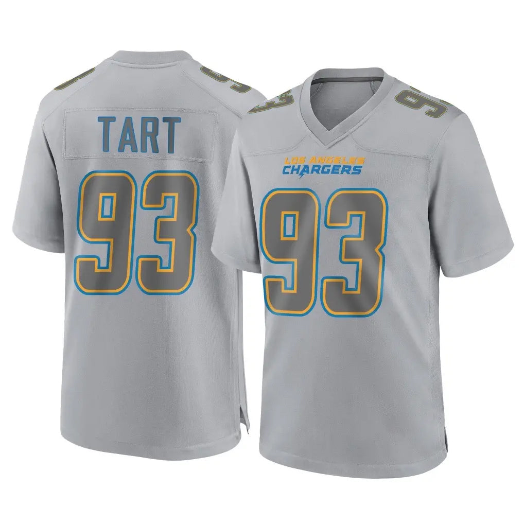 Kooe LA.Chargers #93 Teair Tart Player Gray Atmosphere Fashion Home Game Stitched Jerseys