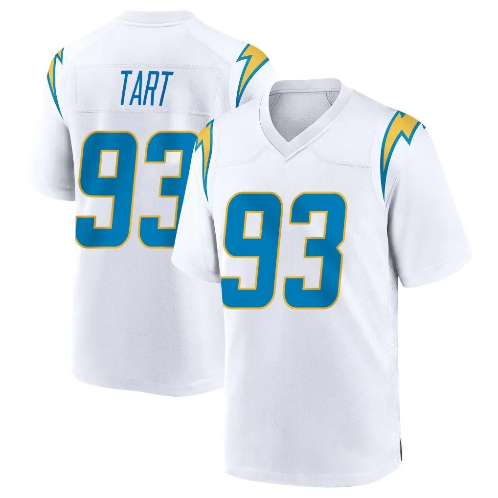 Kooe LA.Chargers #93 Teair Tart Player White Home Game Stitched Jerseys
