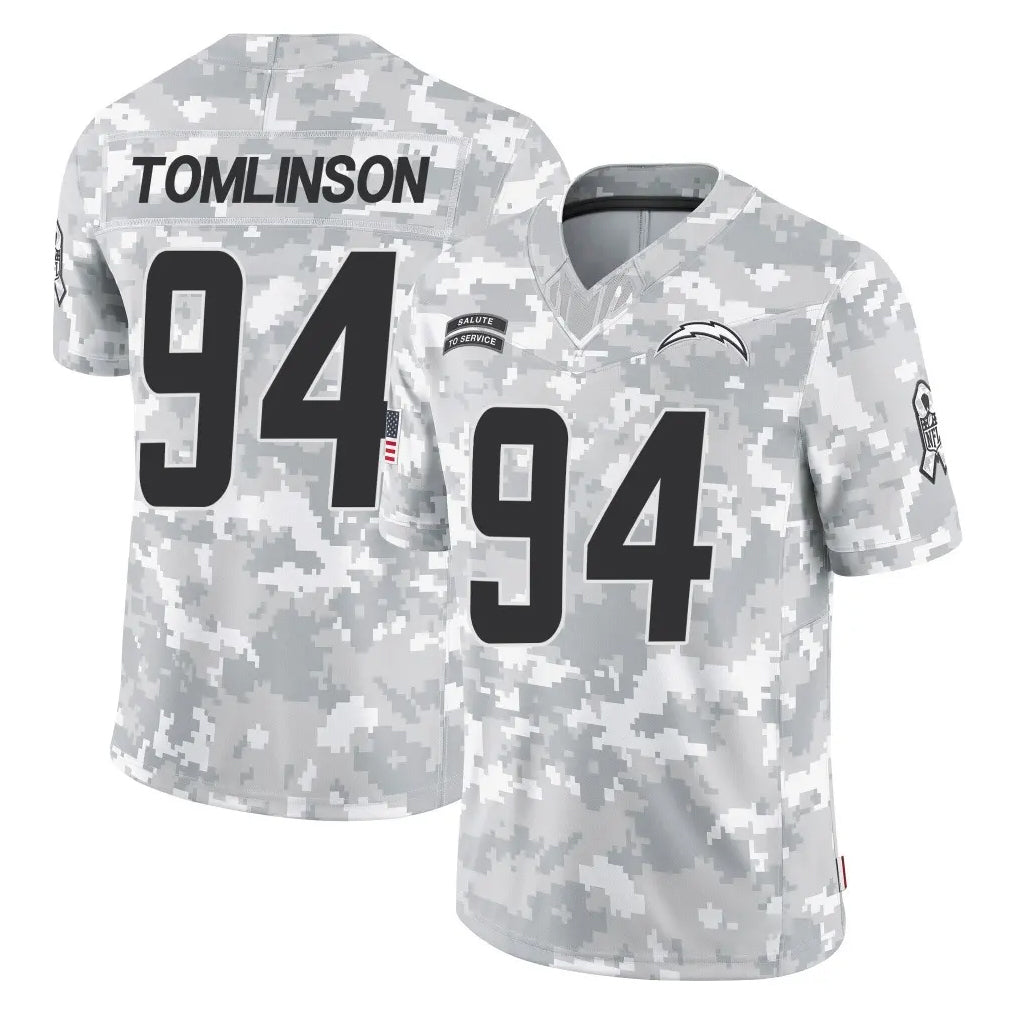 Kooe LA.Chargers #94 Dalvin Tomlinson Player Arctic Camo Salute To Service Limited Game Stitched Jerseys