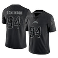 Kooe LA.Chargers #94 Dalvin Tomlinson Player Black Limited Reflective Home Game Stitched Jerseys