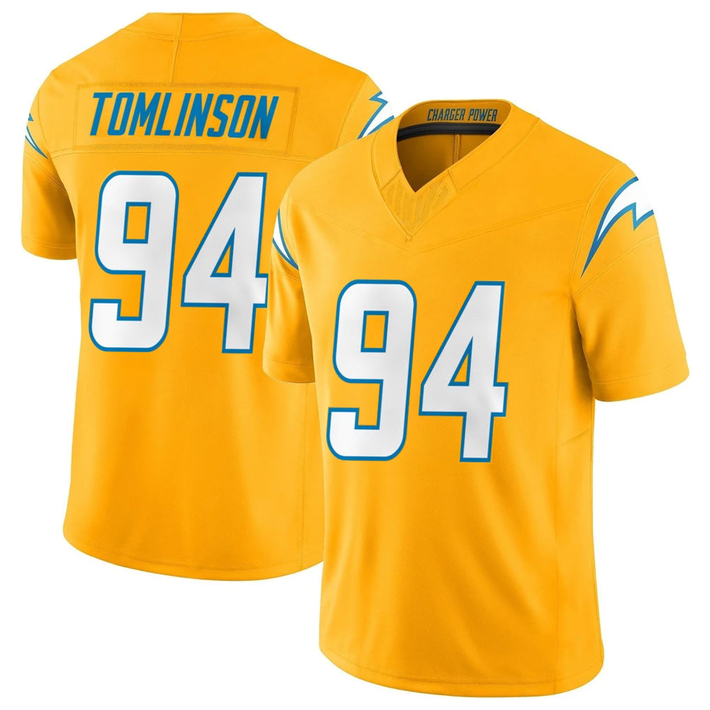Kooe LA.Chargers #94 Dalvin Tomlinson Player Gold Limited Vapor F.U.S.E. Home Game Stitched Jerseys