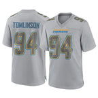 Kooe LA.Chargers #94 Dalvin Tomlinson Player Gray Atmosphere Fashion Home Game Stitched Jerseys