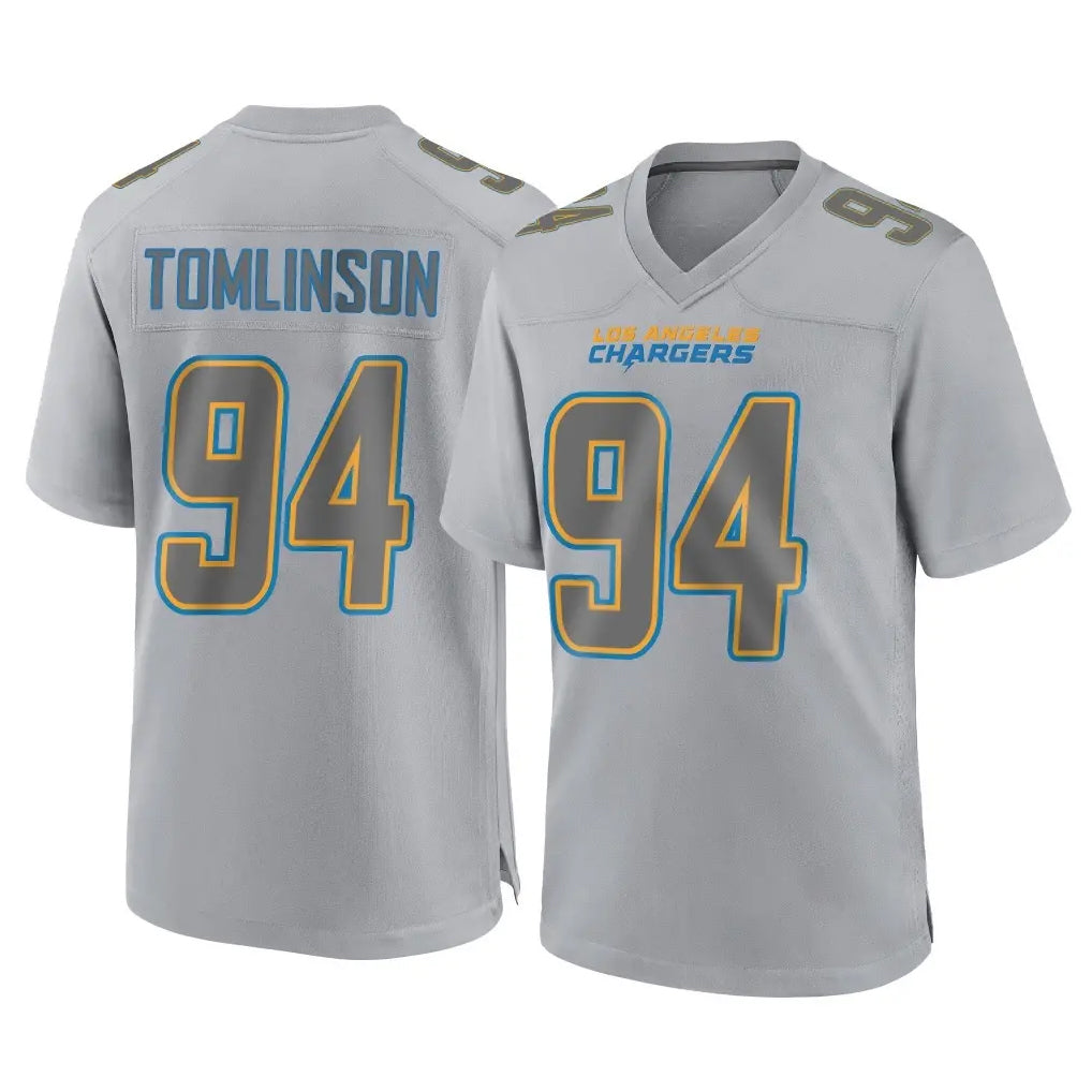 Kooe LA.Chargers #94 Dalvin Tomlinson Player Gray Atmosphere Fashion Home Game Stitched Jerseys
