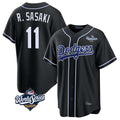 Kooe LA.Dodgers #11 Roki Sasaki Player Black World Series Carbon Limited Home Stitched Jerseys