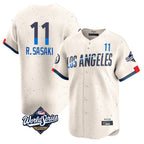 Kooe LA.Dodgers #11 Roki Sasaki Player Cream World Series City Connect Limited Home Stitched Jerseys